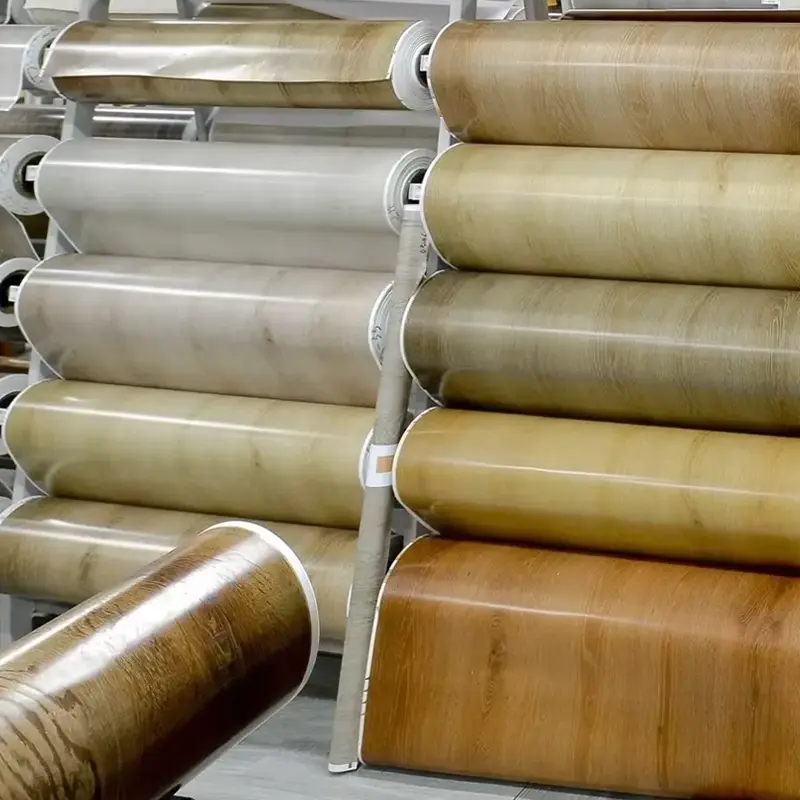 WPC mərtəbələrində laminasiya üçün PVC rəngli dekorasiya filmləri